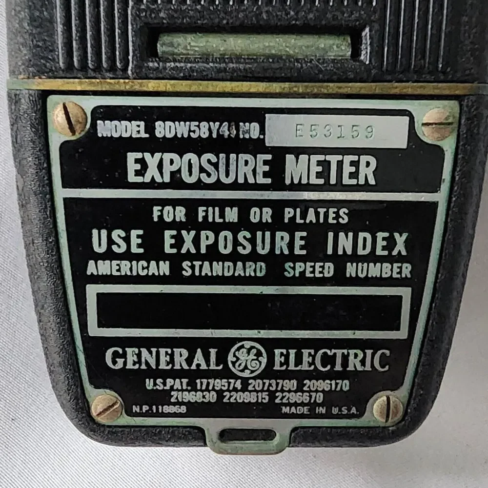 GE General Electric Vintage 1940s Photography Light Exposure Meter Model 8DW58Y4